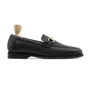 Abada - Men's Black Pebble Grain Leather Loafer