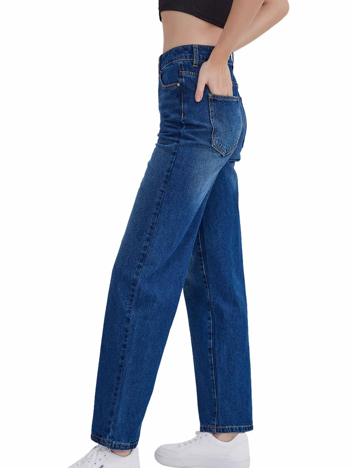 ASOBIO Classic Mid-Rise Straight Leg Jeans