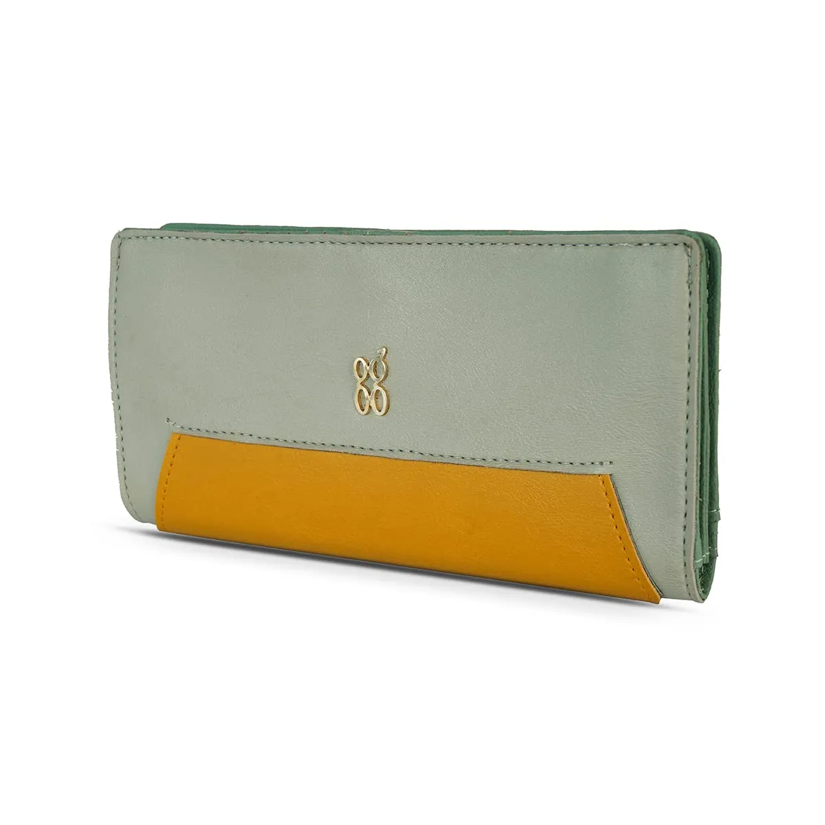 Baggit Women's Faux Leather Wallet (Mint Green)