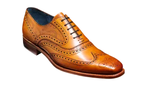 Barker McClean Classic Full Brogue Oxford Shoe - Cedar Calf / Paisley Laser