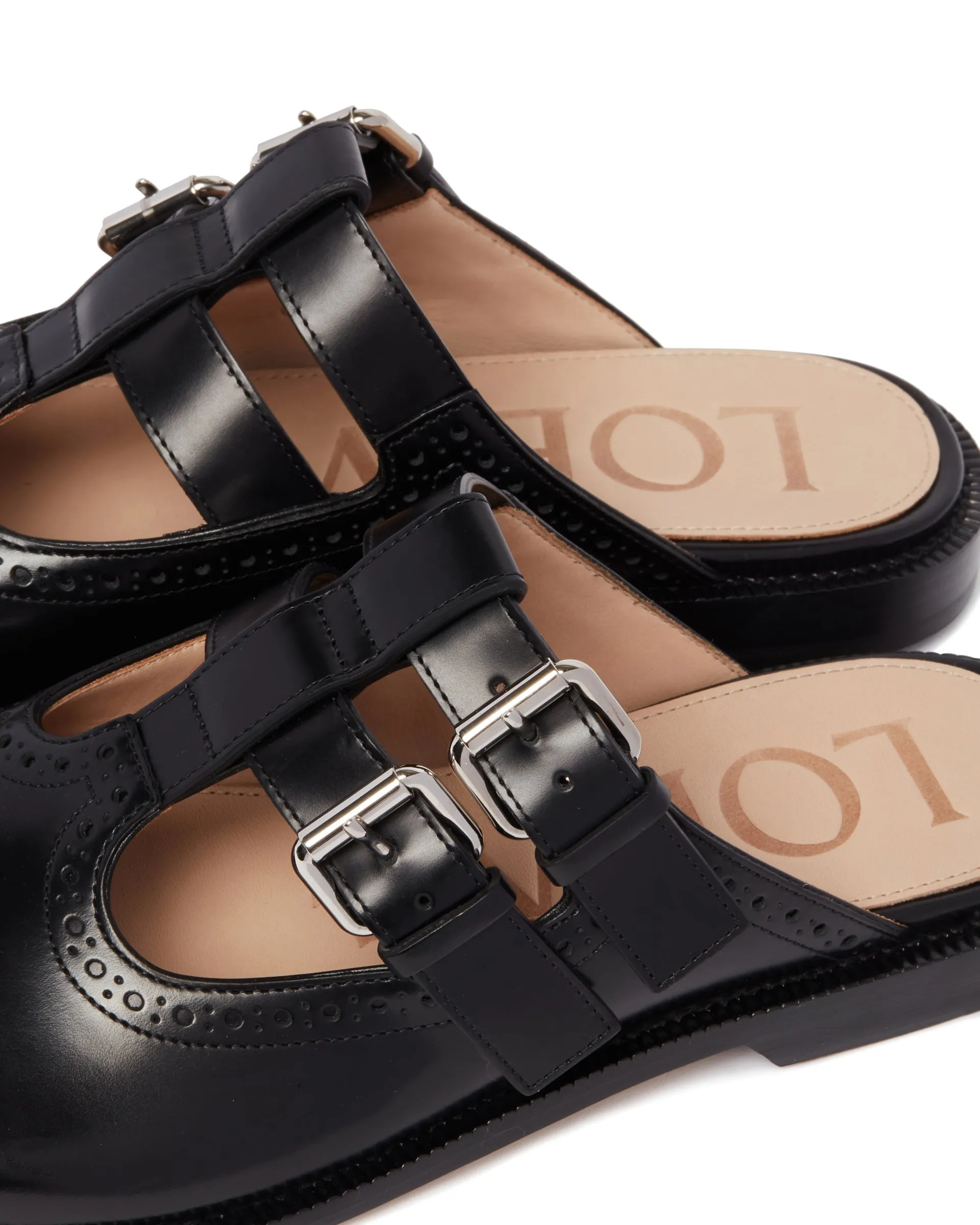 Black Mary Jane Campo Mules