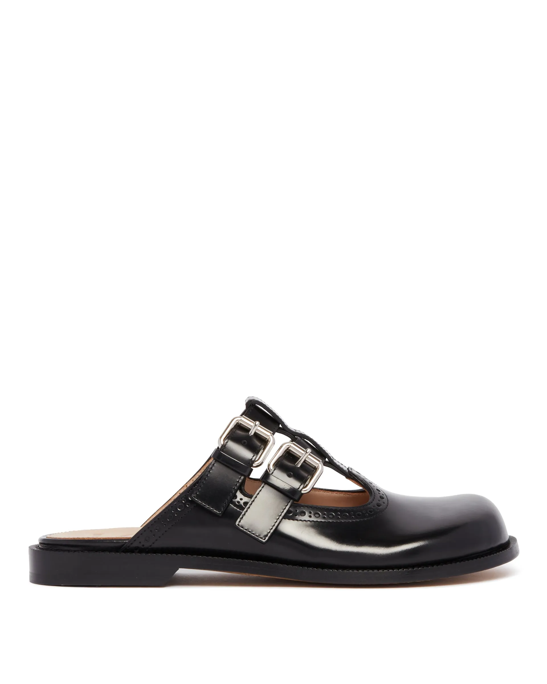 Black Mary Jane Campo Mules