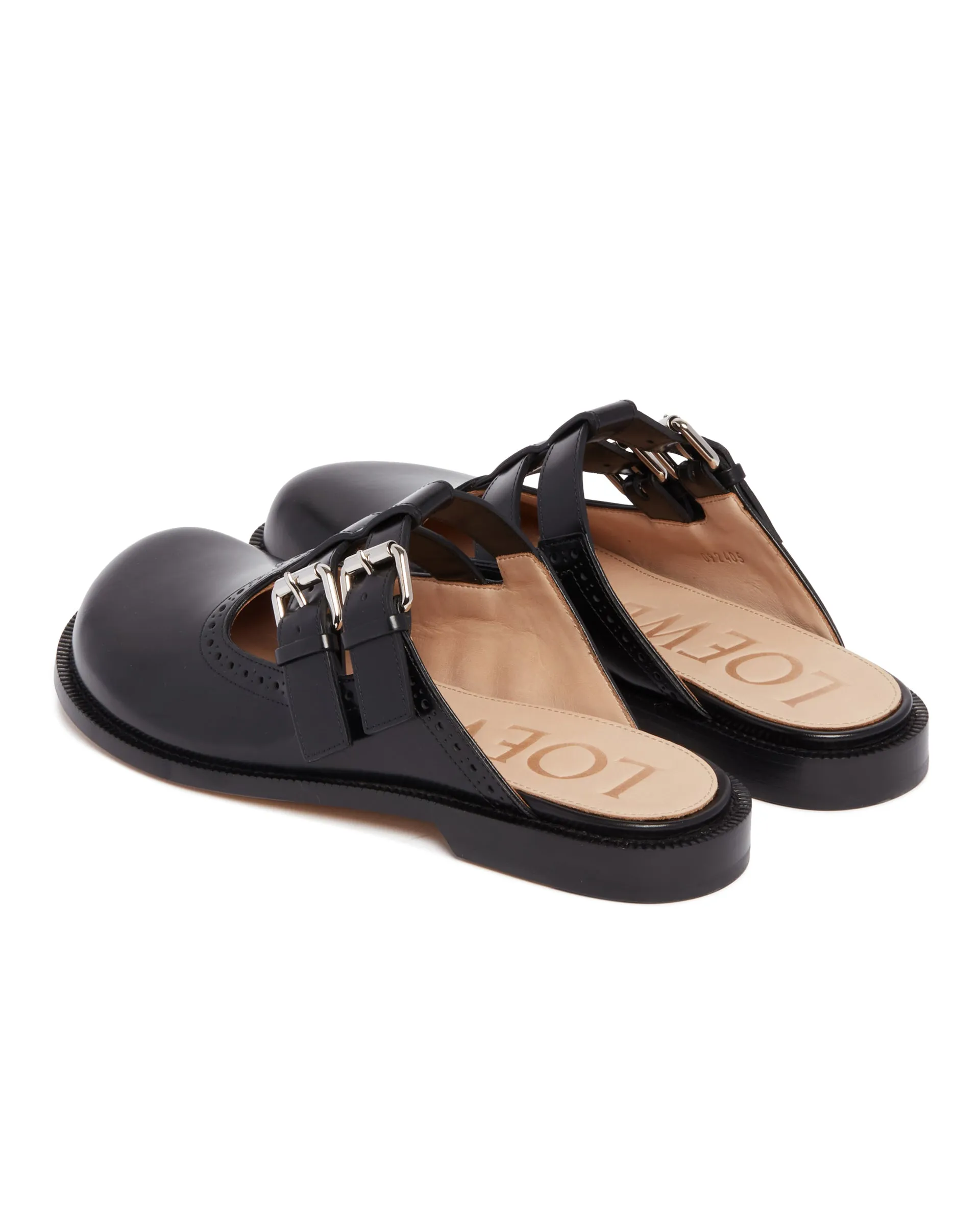 Black Mary Jane Campo Mules