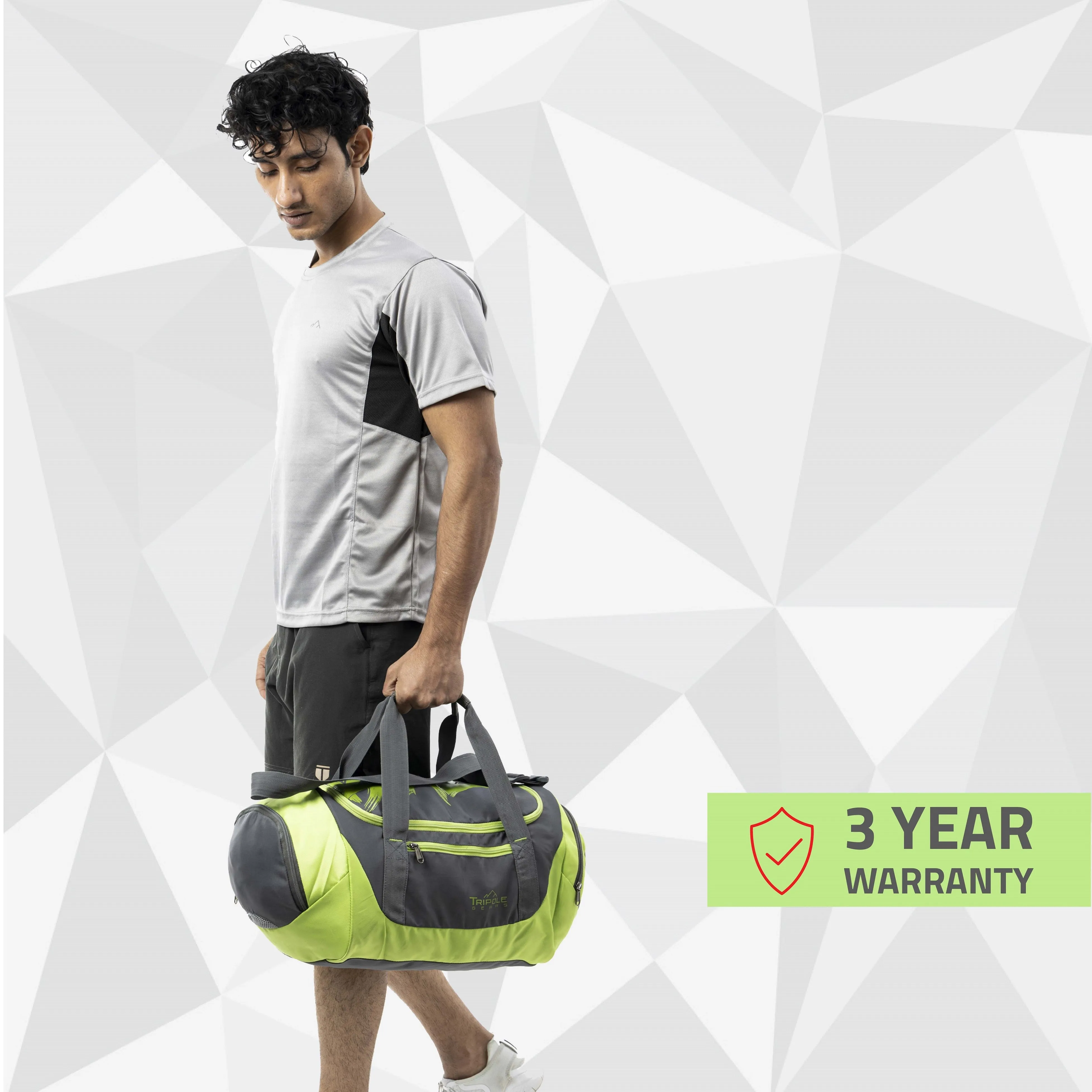 Blaze Gym & Sports Duffel Bag l Green Jaquard