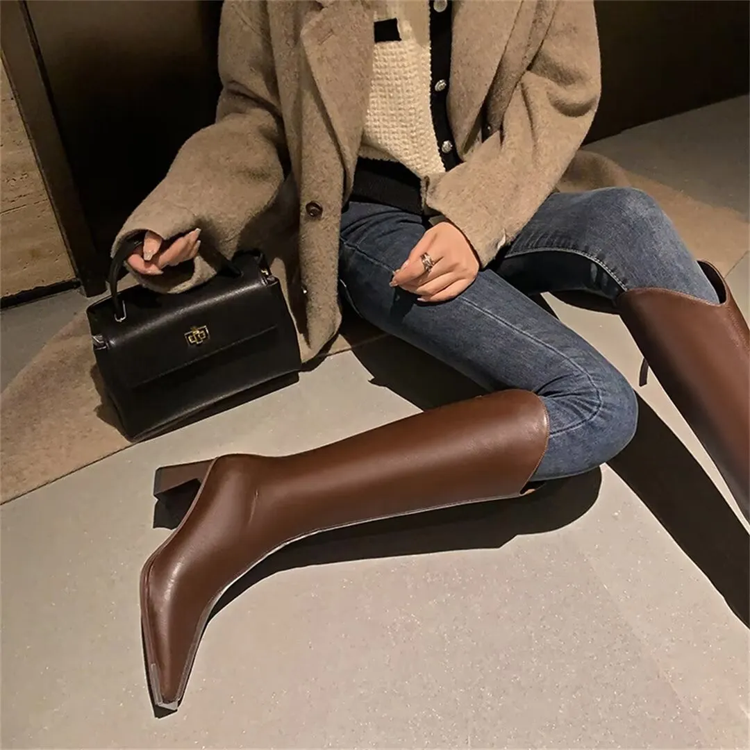 Bold Statement Long Leather Boots