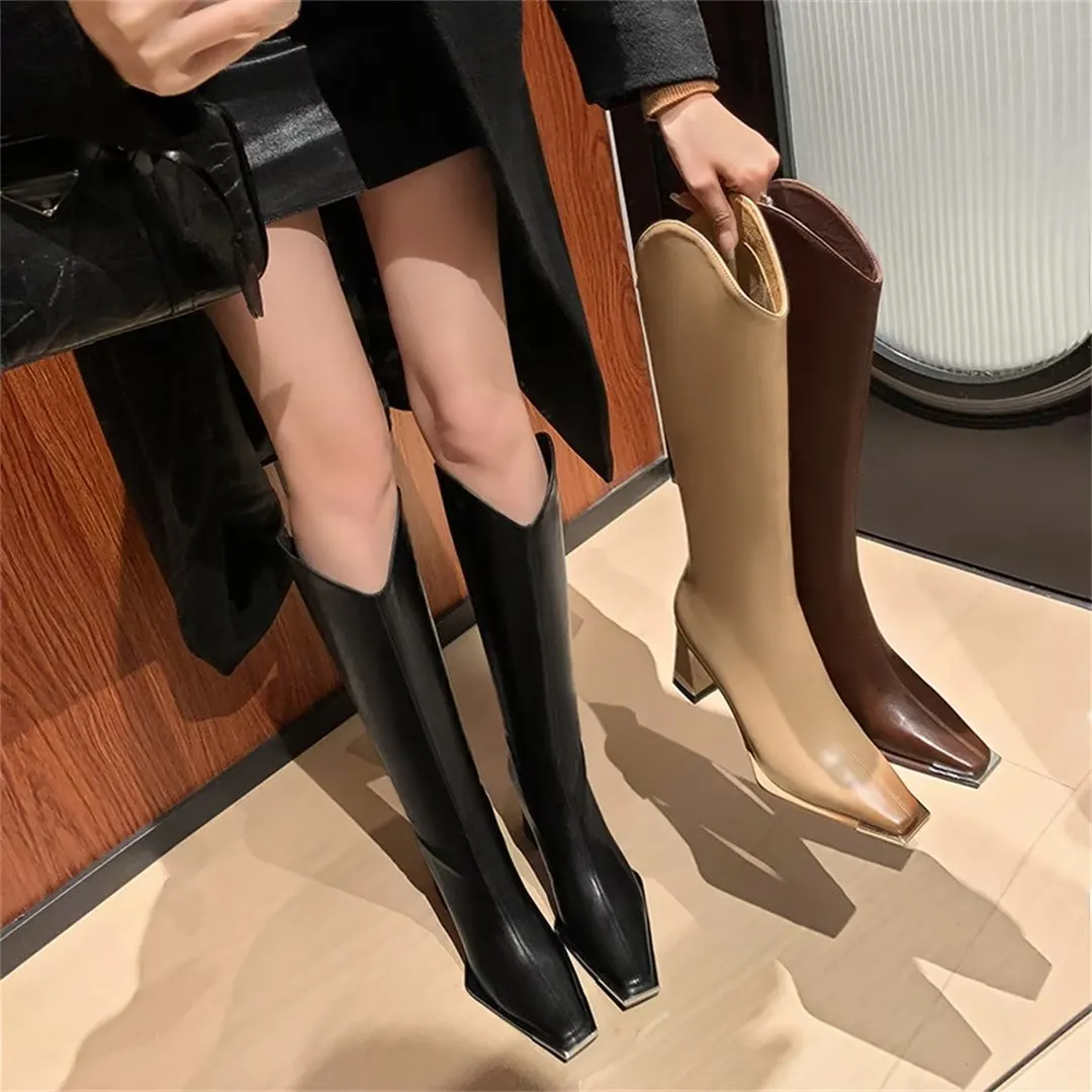 Bold Statement Long Leather Boots