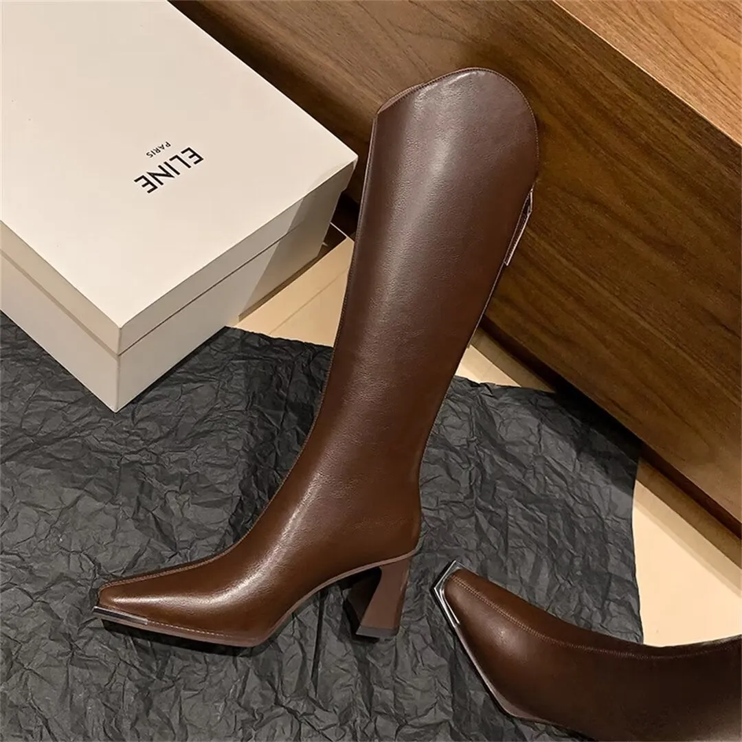 Bold Statement Long Leather Boots