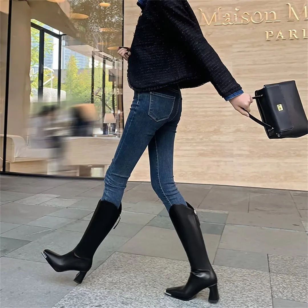 Bold Statement Long Leather Boots