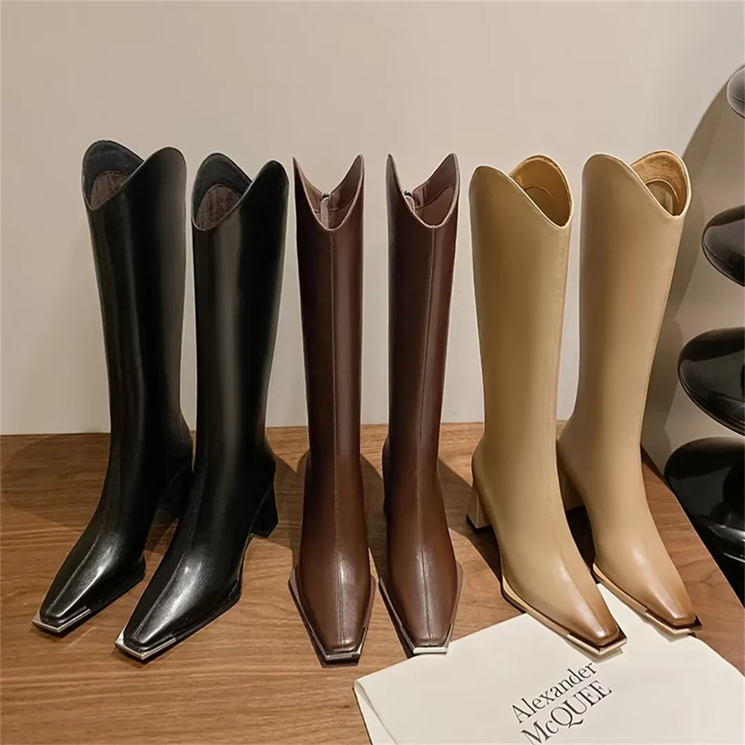 Bold Statement Long Leather Boots