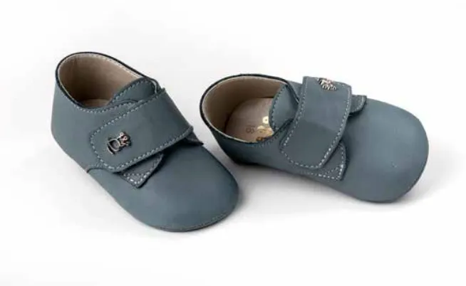 Boy's Blue Leather Bootie