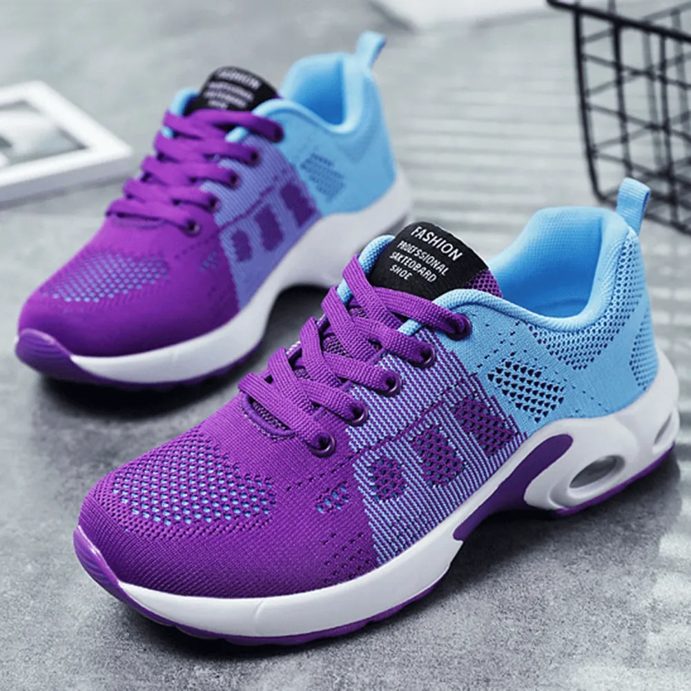 Breathable Wear-Resistant Lace-up Cushioned Running Shoes - SF0888