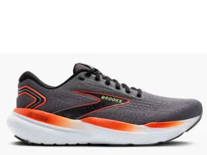 Brooks Glycerin 21 Mens Running Shoe (Grey/Mandarin Red/Green)