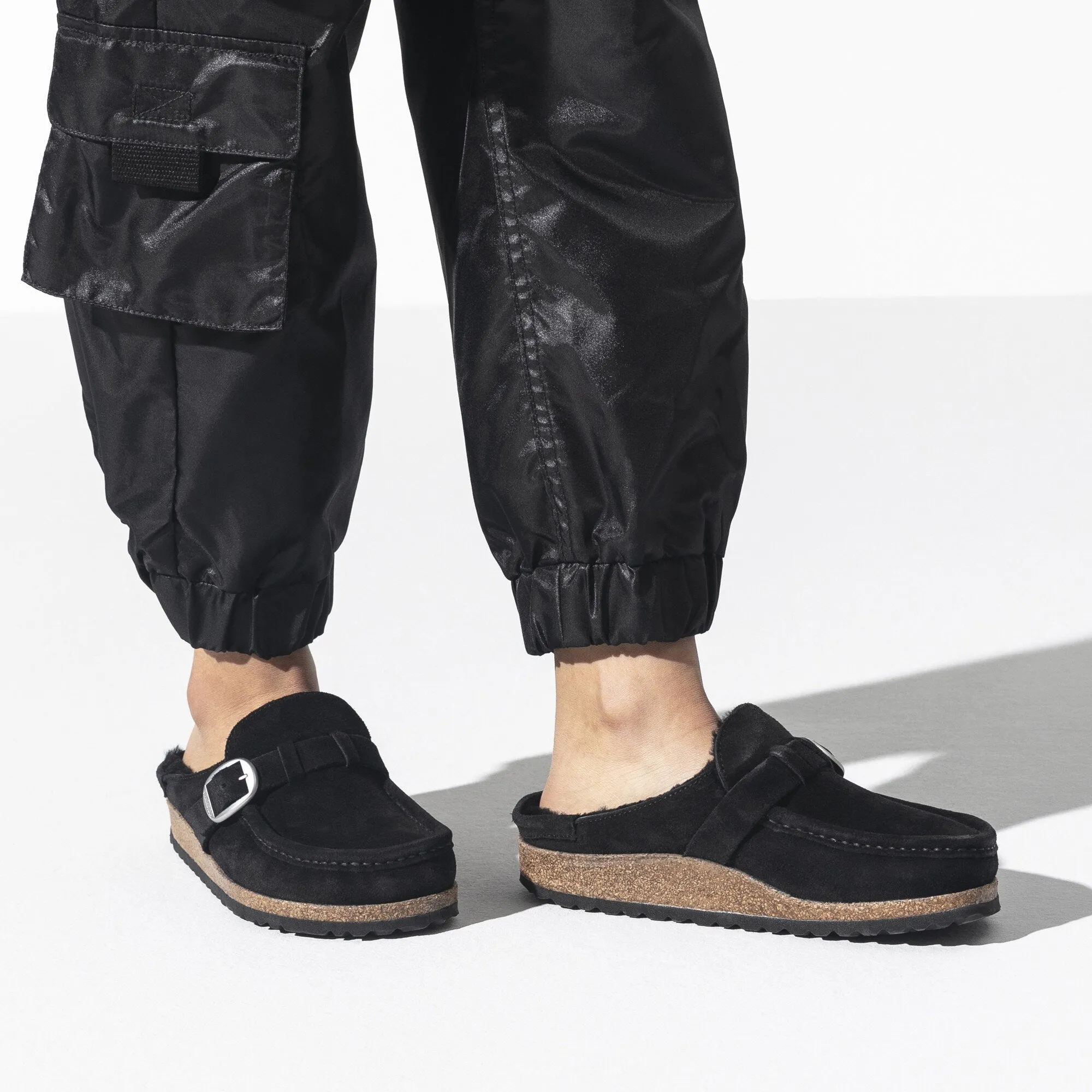 BUCKLEY SHEARLING SUEDE | BLACK