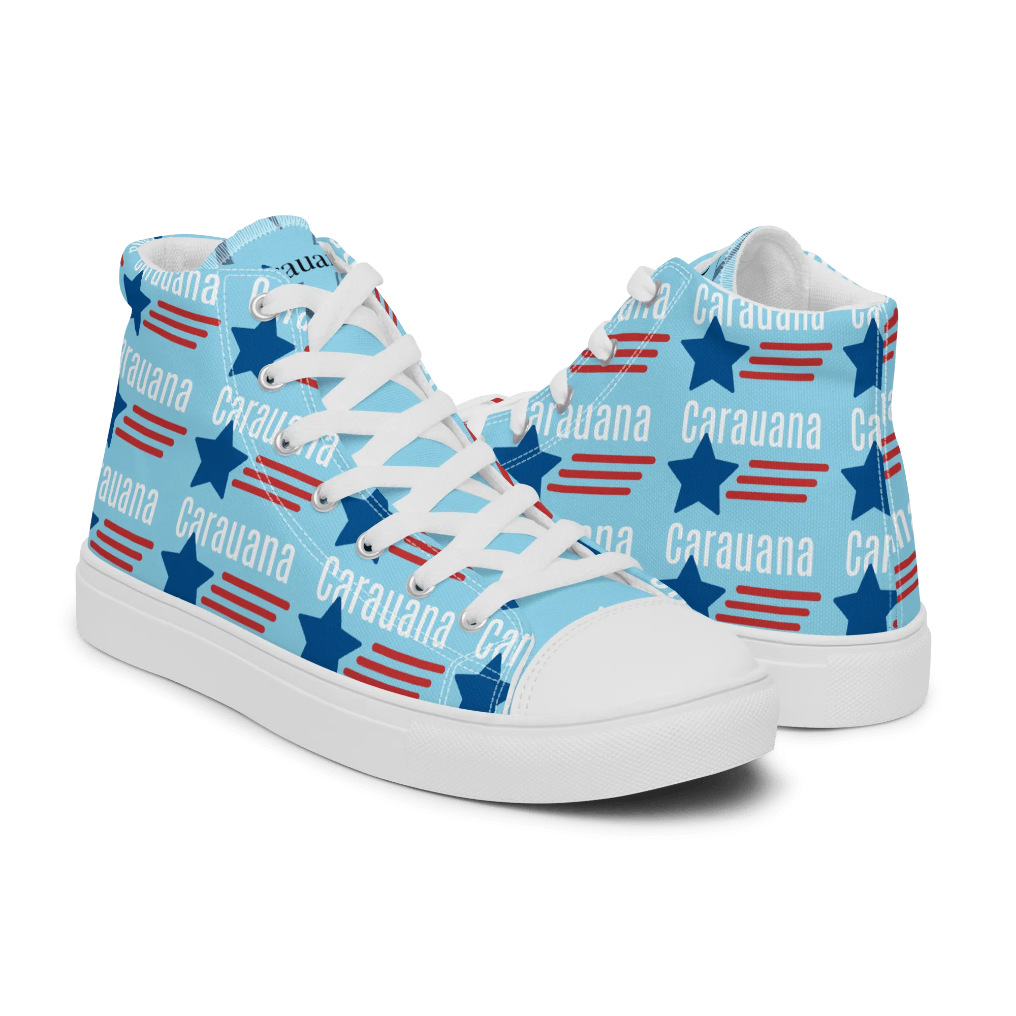 CARAUANA Hip Hop canvas shoes sky blue USA