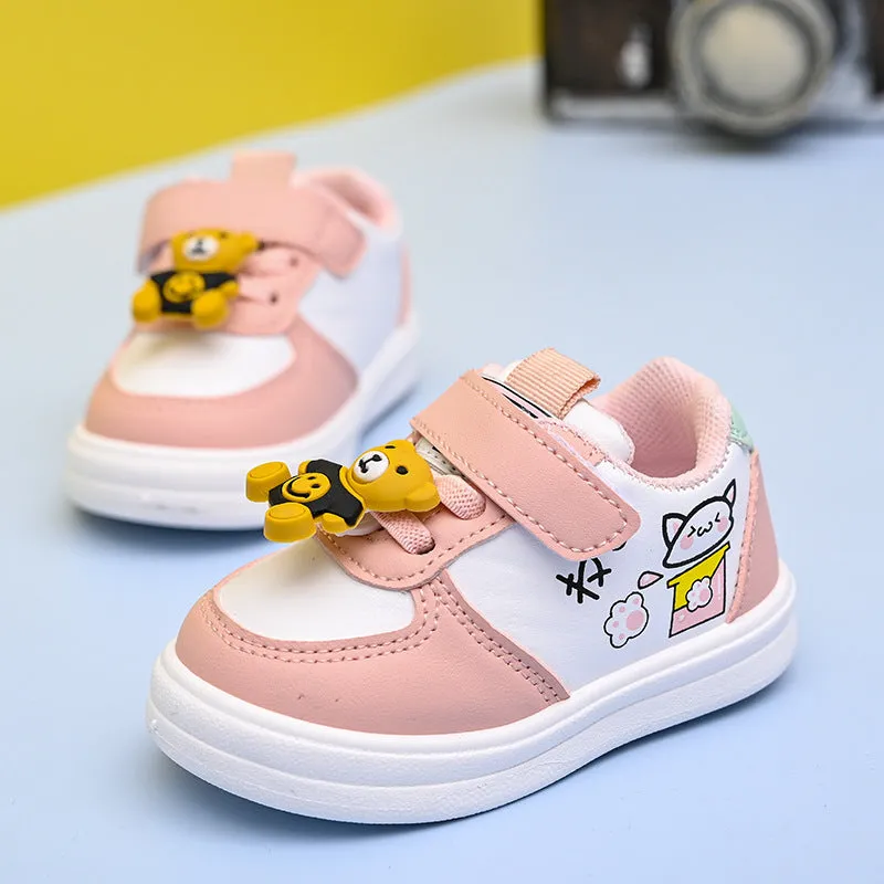 Children's Sneakers Baby Toddler Boys And Girls Leather Surface Baby Shoes