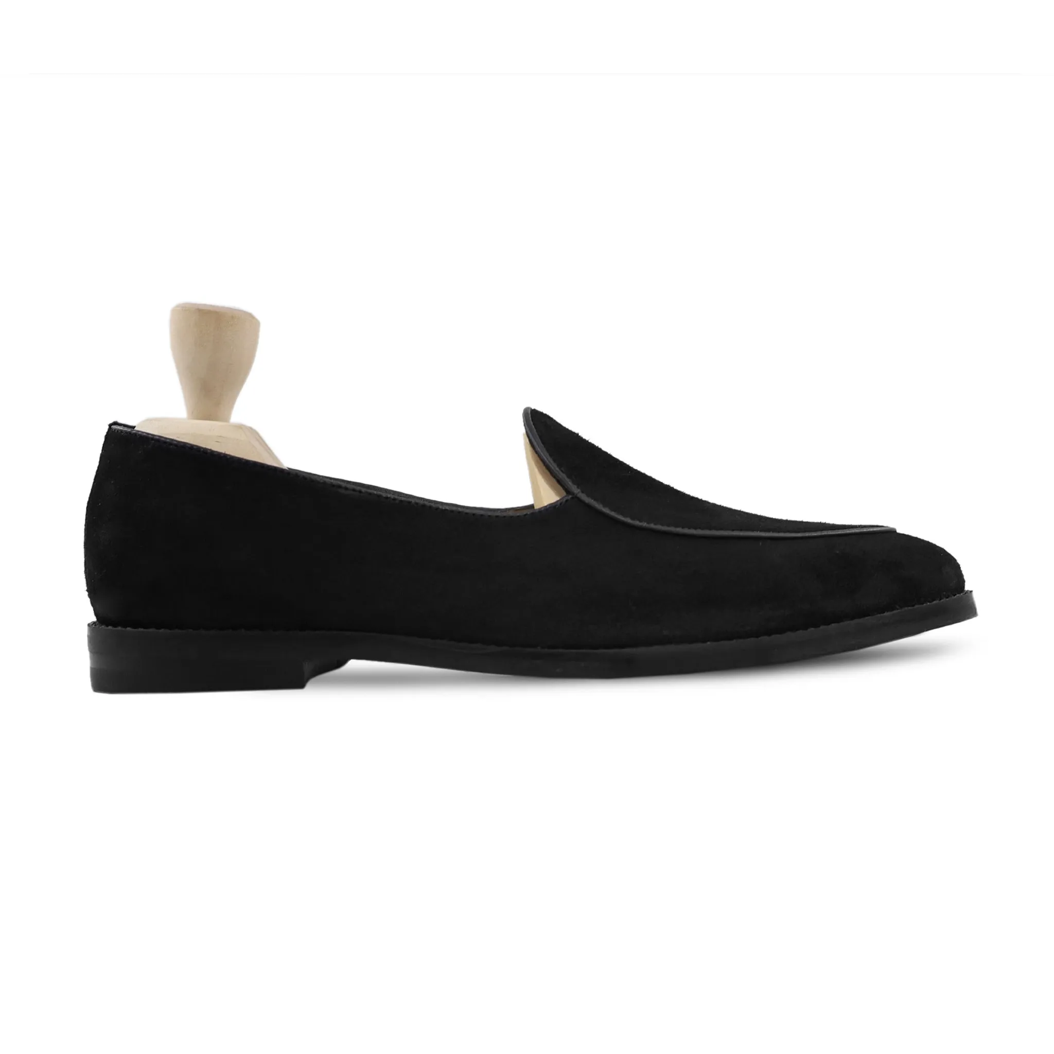 Citrine - Men's Black Kid Suede Loafer