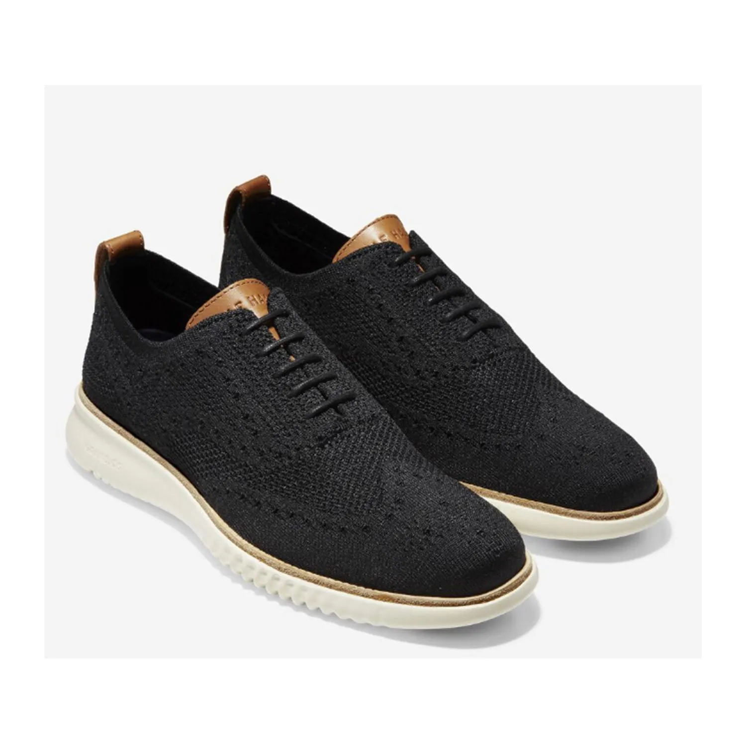 Cole Haan Men's 2.Zerogrand Stitchlite Oxford in Black/Ivory