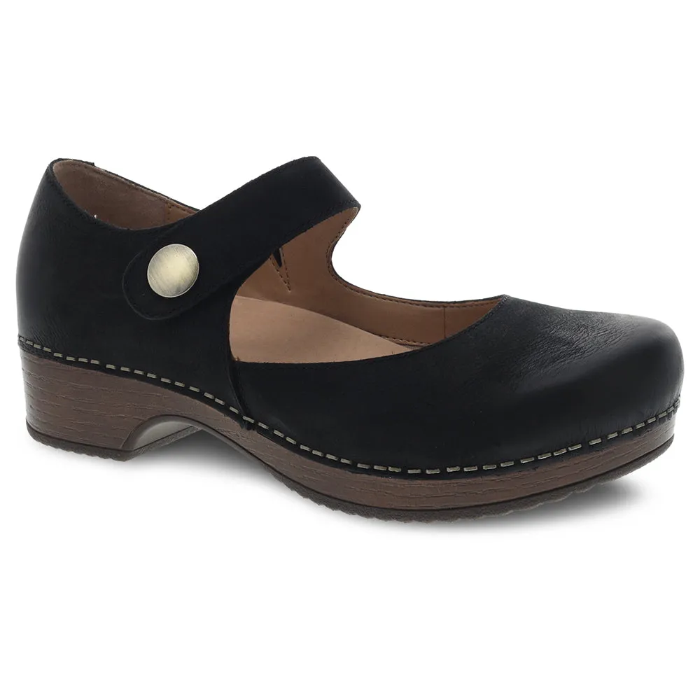 Dansko Beatrice Mary Jane Black Nubuck (Women's)