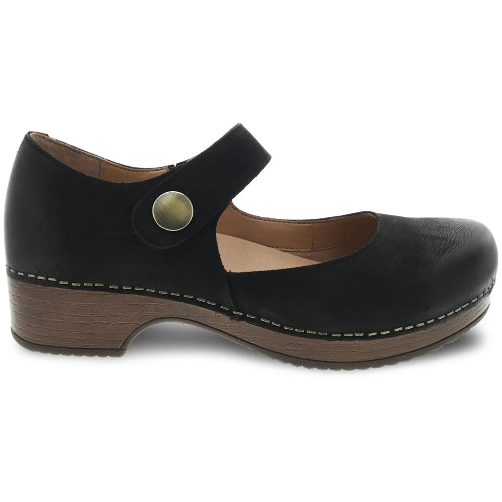 Dansko Beatrice Mary Jane Black Nubuck (Women's)