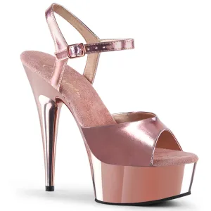 DELIGHT-609 Metallic Rose Gold Platform Sexy High Heel Clearance Sale