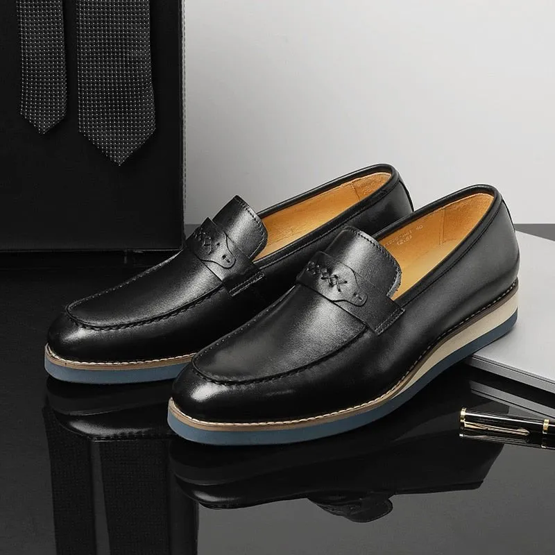 Distinguished Leather Exotic Business Wedding Slip-On Loafers