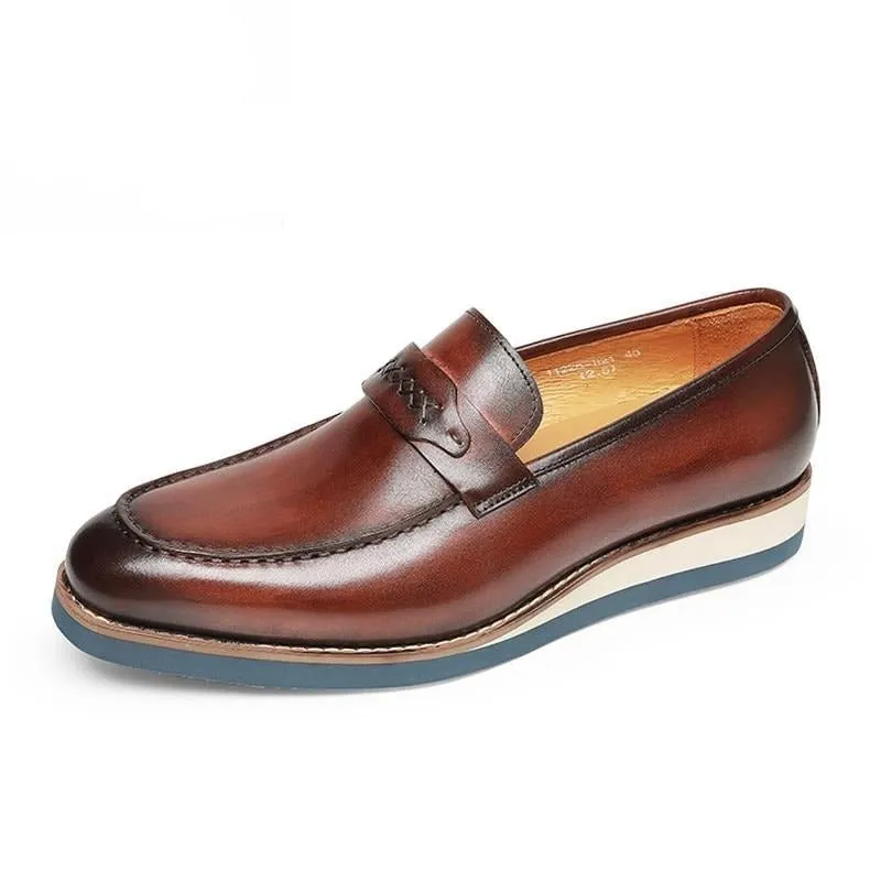 Distinguished Leather Exotic Business Wedding Slip-On Loafers