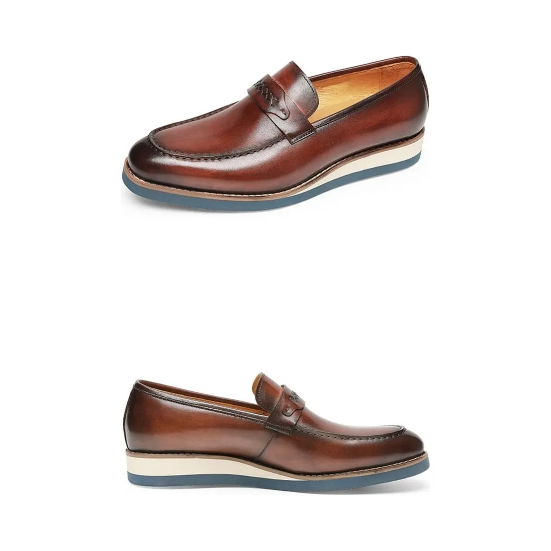 Distinguished Leather Exotic Business Wedding Slip-On Loafers