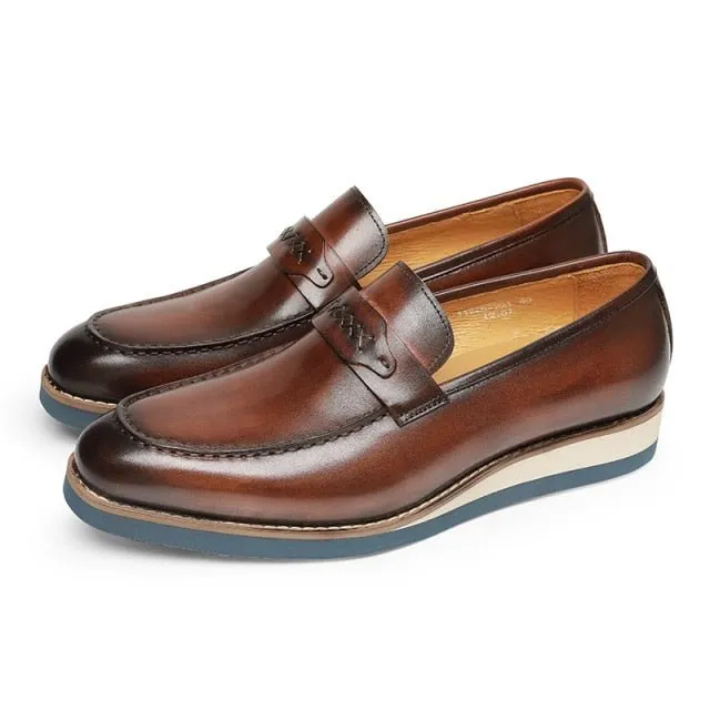 Distinguished Leather Exotic Business Wedding Slip-On Loafers