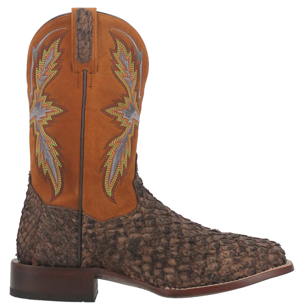 Dorsal Embroidered Square Toe Cowboy Boots