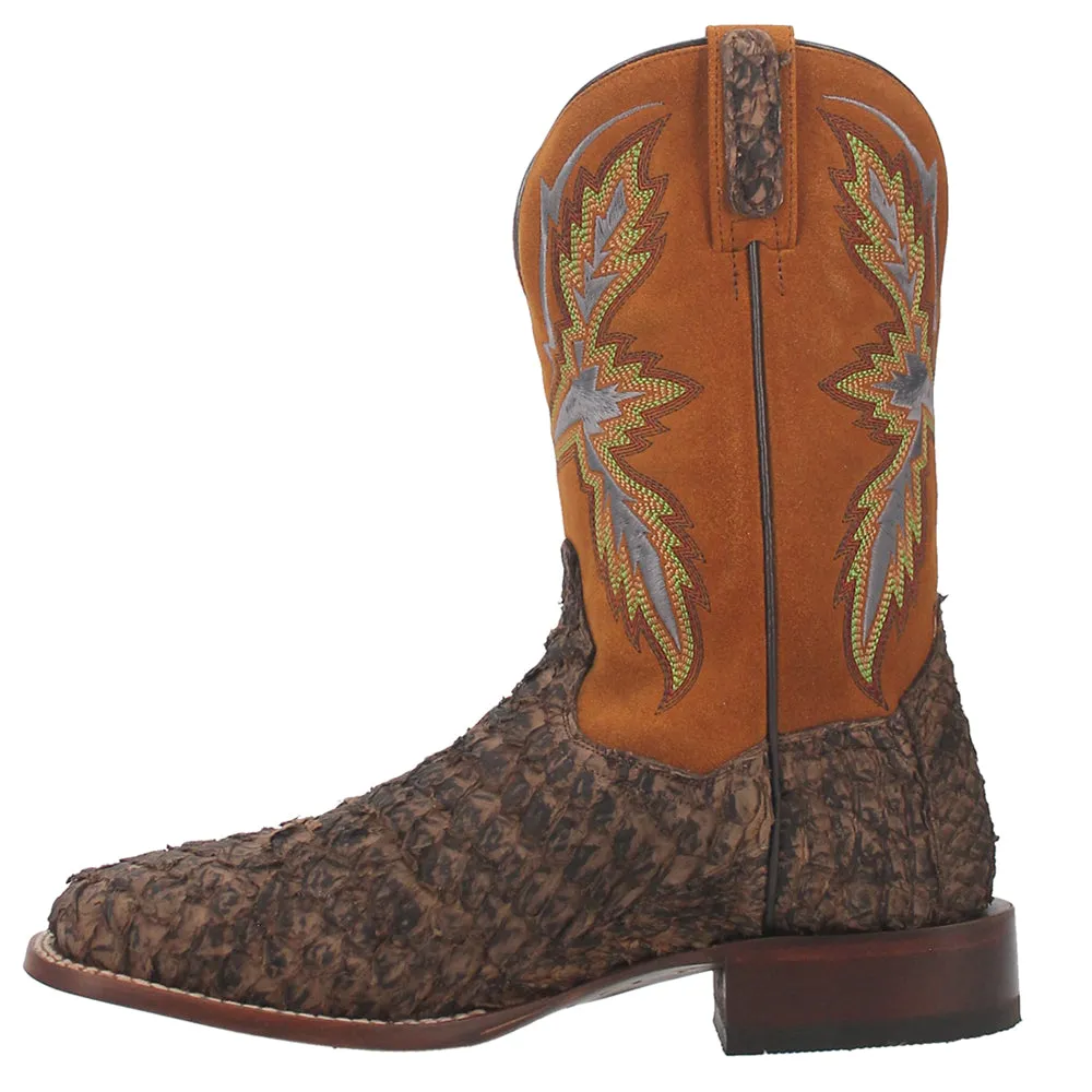 Dorsal Embroidered Square Toe Cowboy Boots