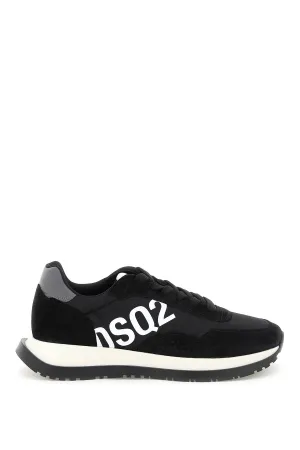 Dsquared2 nylon and suede running sneakers