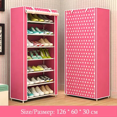 Eight Layers Modern Minimalist Thicken Non-woven Shoe Storage Cabinet Creative DIY Assembly Dustproof  Shoe Organizer Shelf Rack