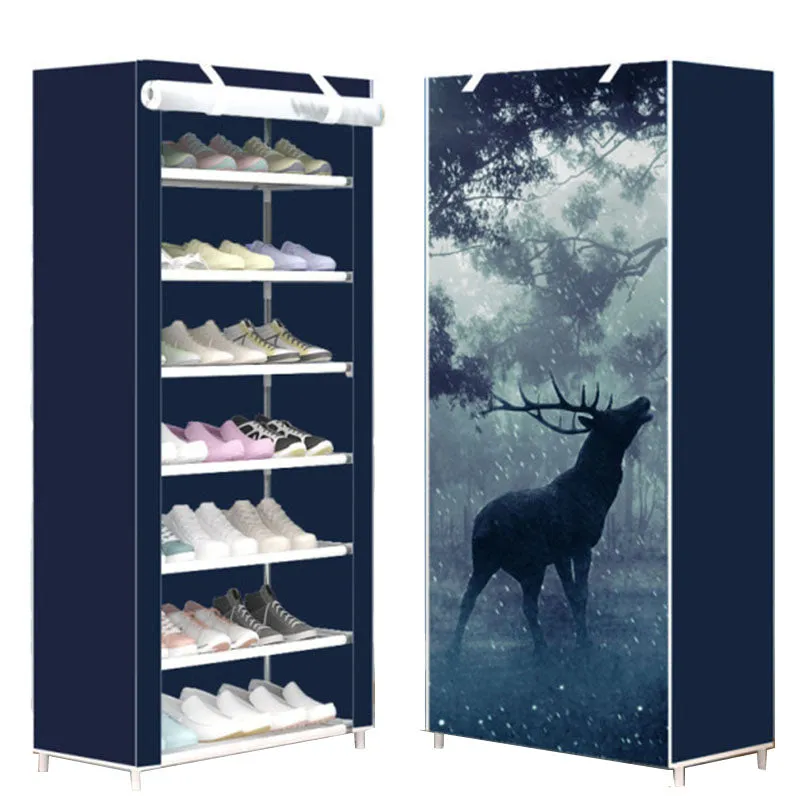 Eight Layers Modern Minimalist Thicken Non-woven Shoe Storage Cabinet Creative DIY Assembly Dustproof  Shoe Organizer Shelf Rack