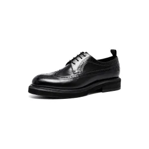 ExoticLux Genuine Leather Lace-Up Brogues