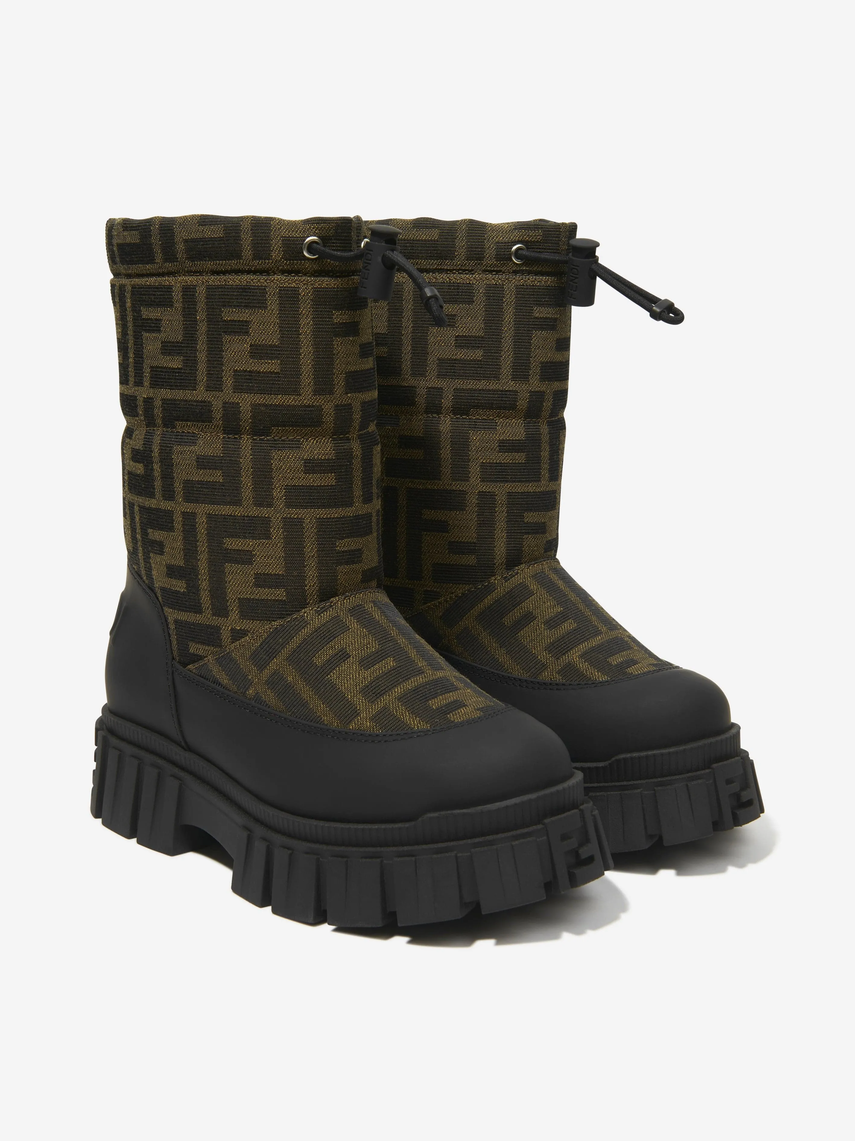 Fendi Kids FF Logo Snow Boots