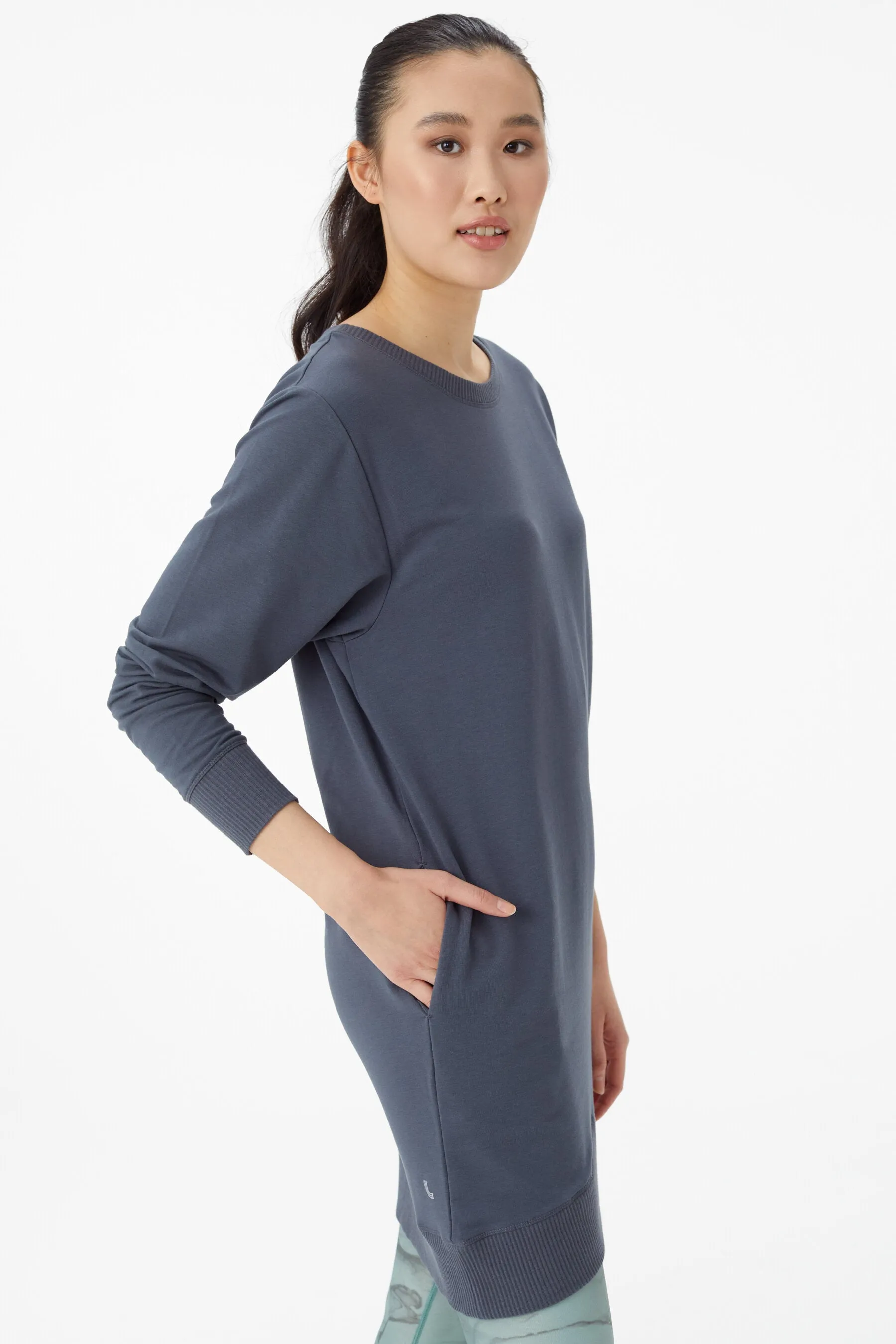 Flat Track Long Sleeve Sweatshirt Dress