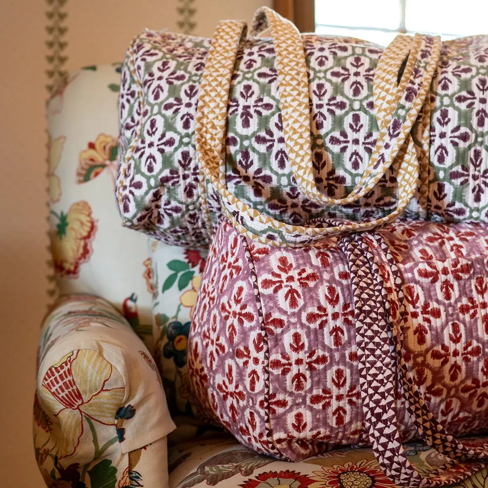 Fleur de Lis Rose Duffel Bag