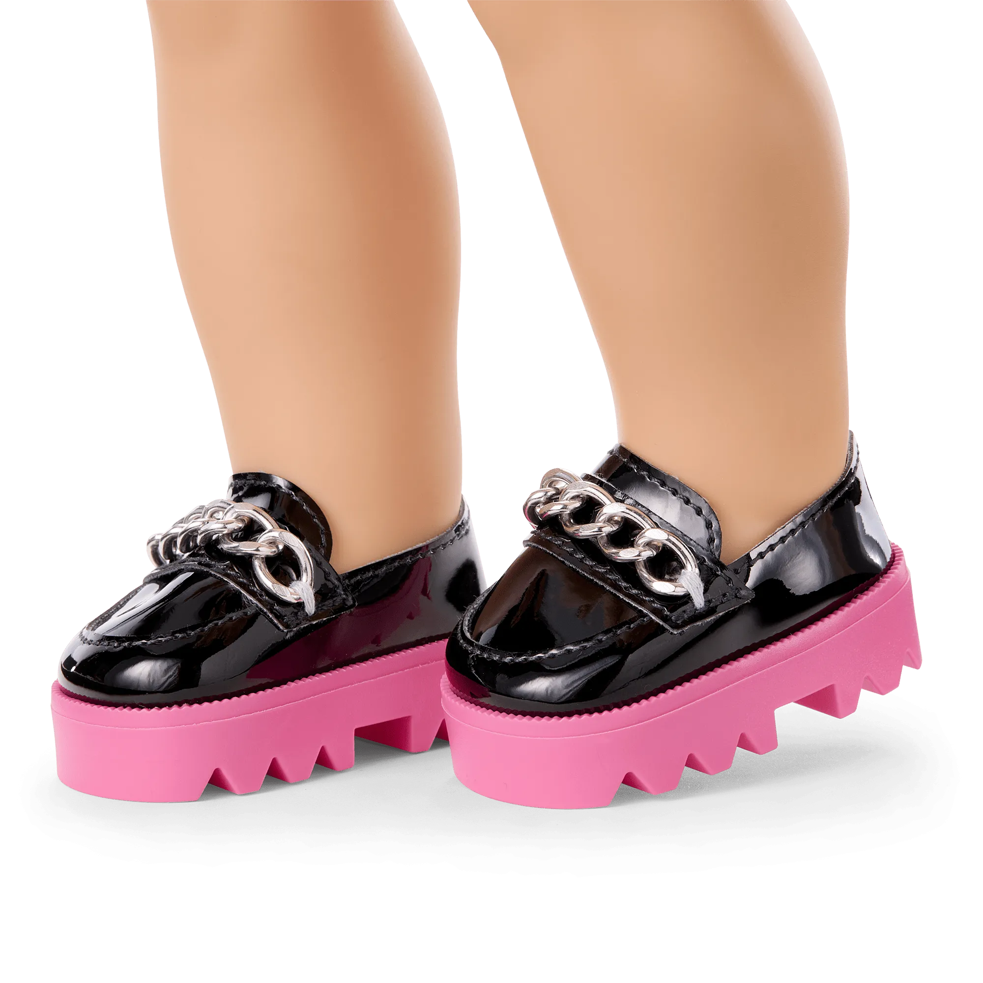 Fuchsia Flair Platform Loafers for 18-inch Dolls