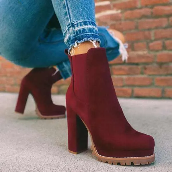 Glow Chic's Round-Toe Ankle Boots