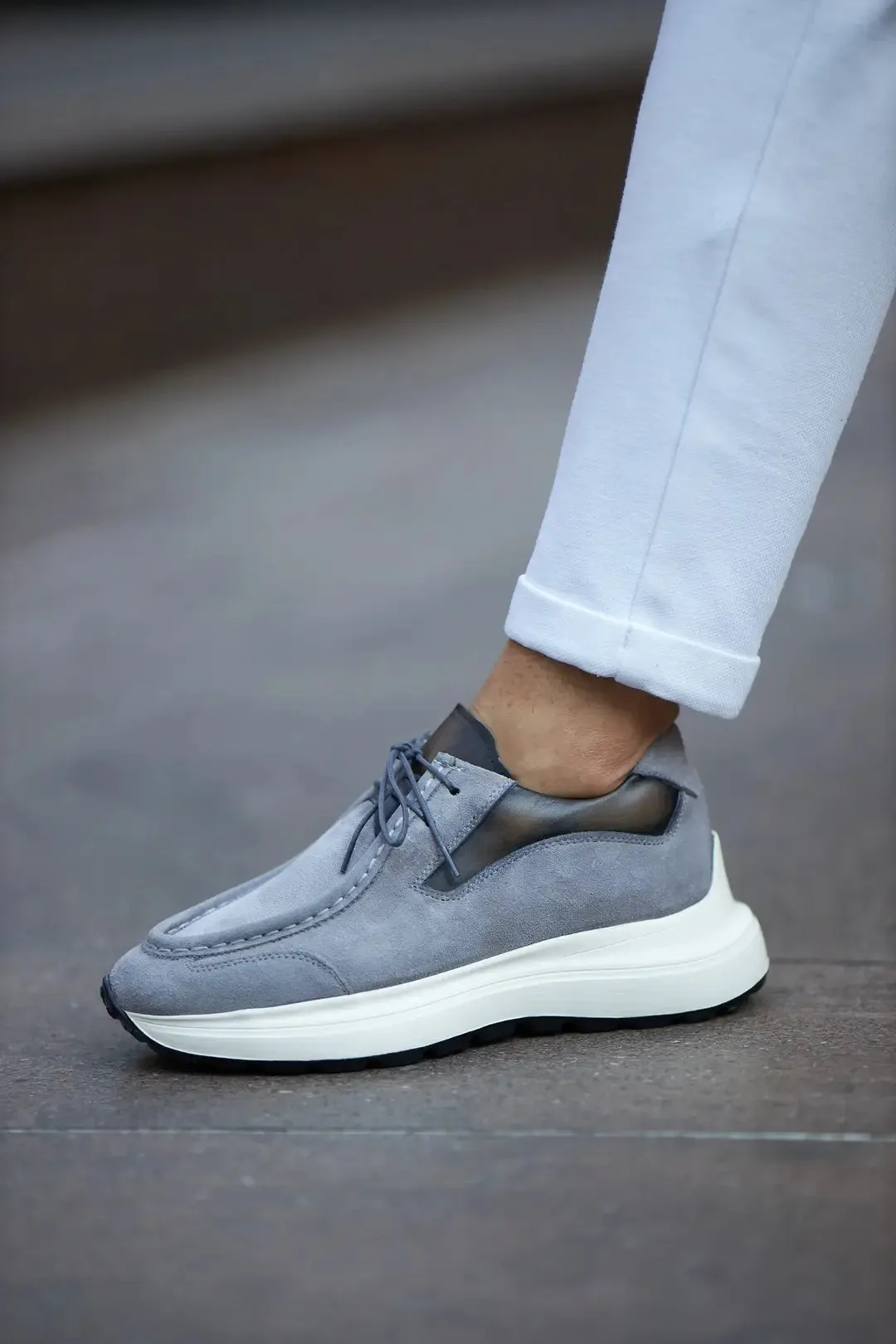 Gray Smart Casual Shoes.