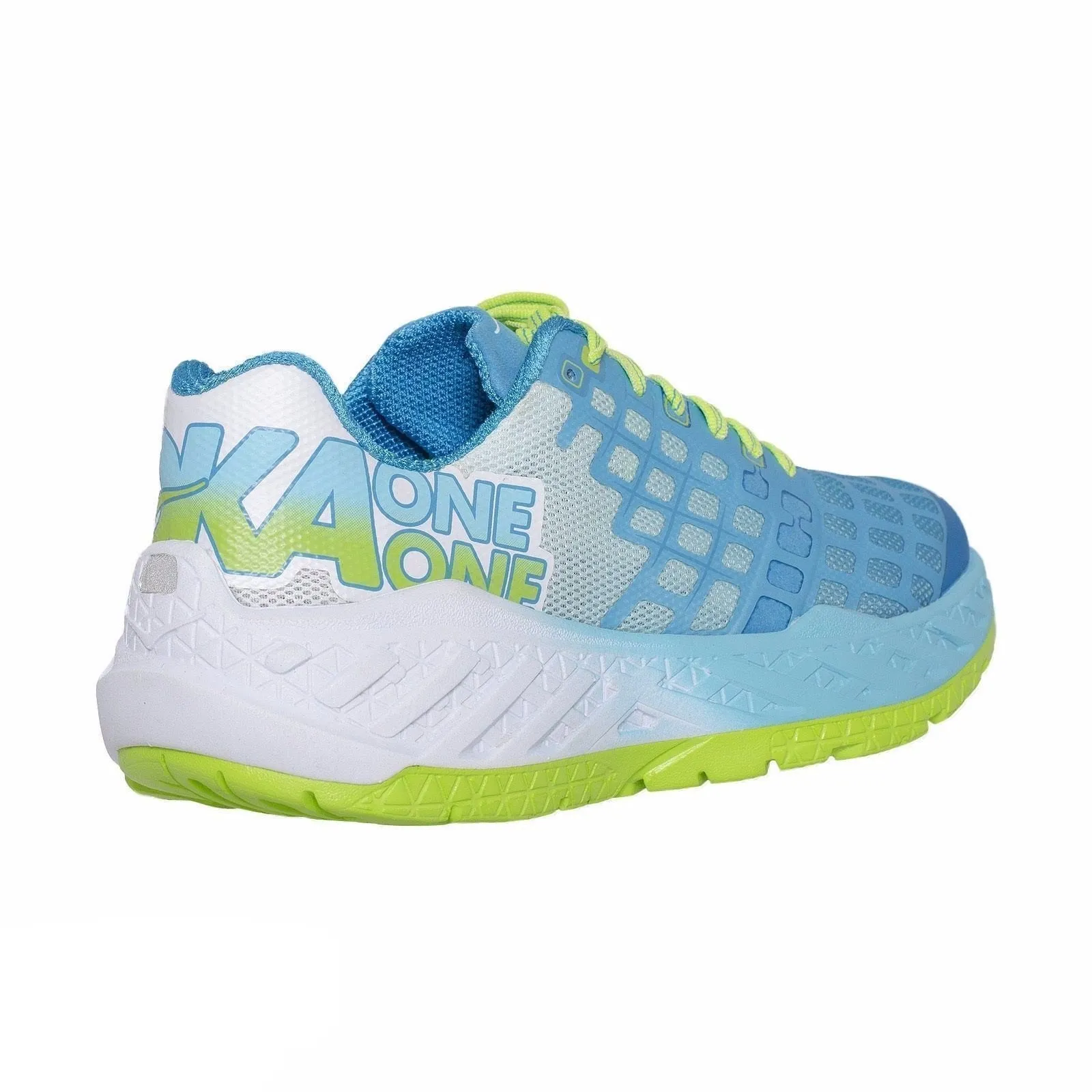 Hoka One One Clayton Bright Green / Blue Atoll Running Shoes