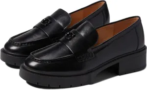 Leah Leather Loafer COACH, black