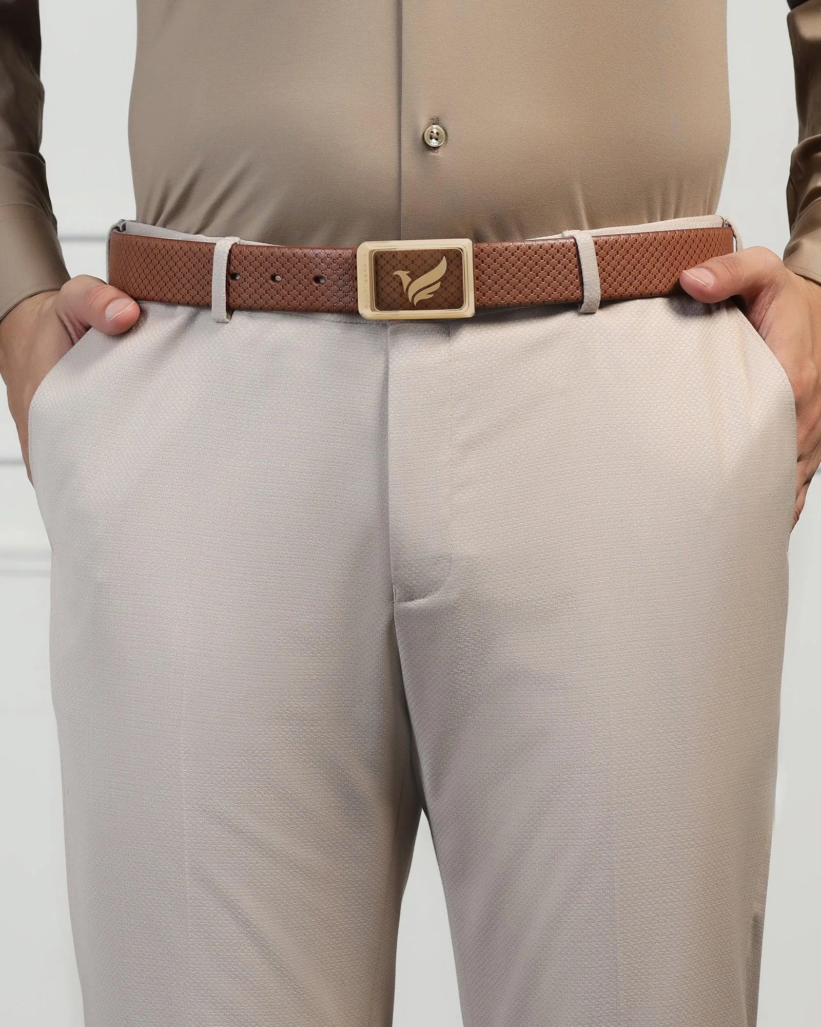 Leather Tan Textured Belt - Urseal