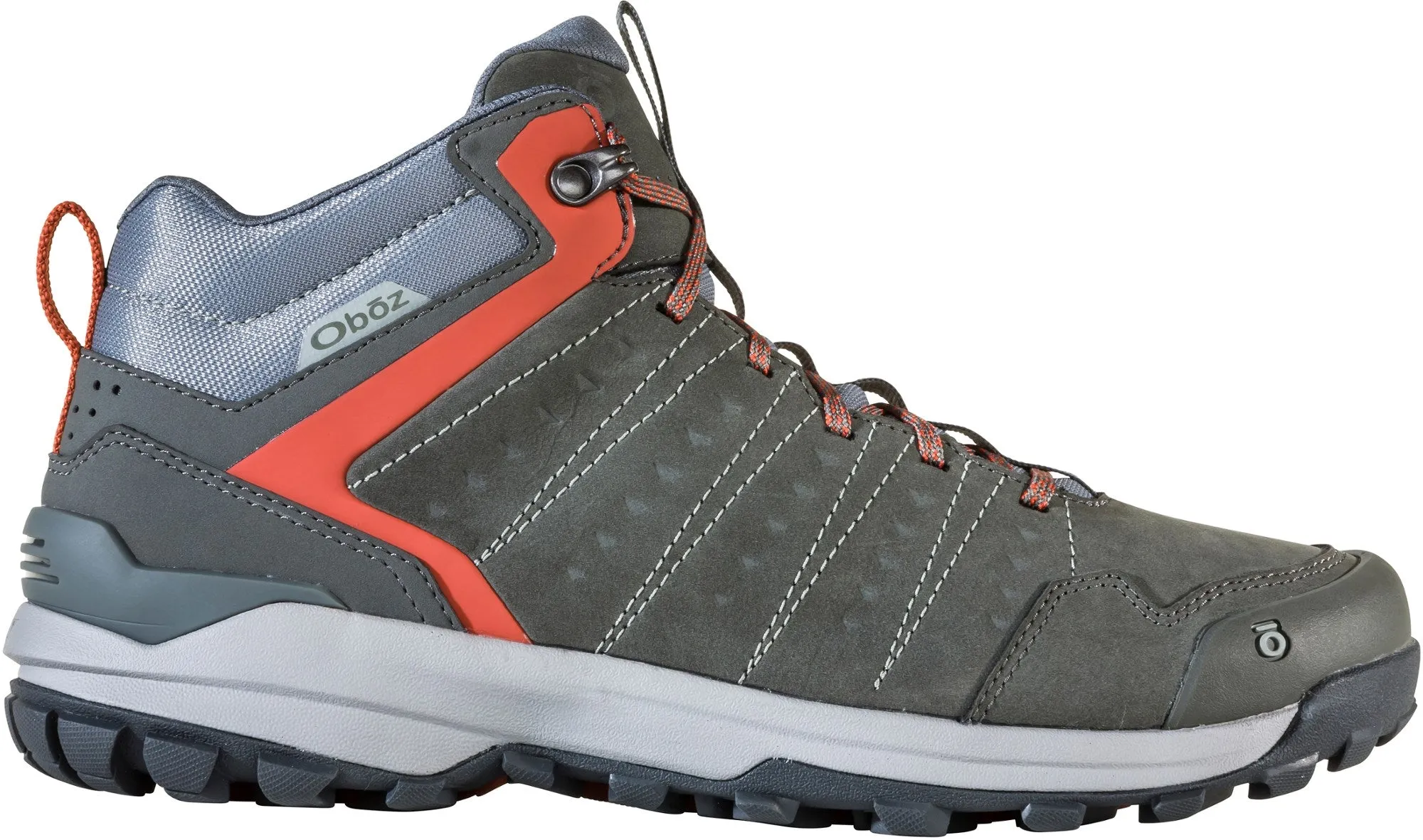 Leather waterproof hiking boots Sypes Mid - men's Oboz, gray