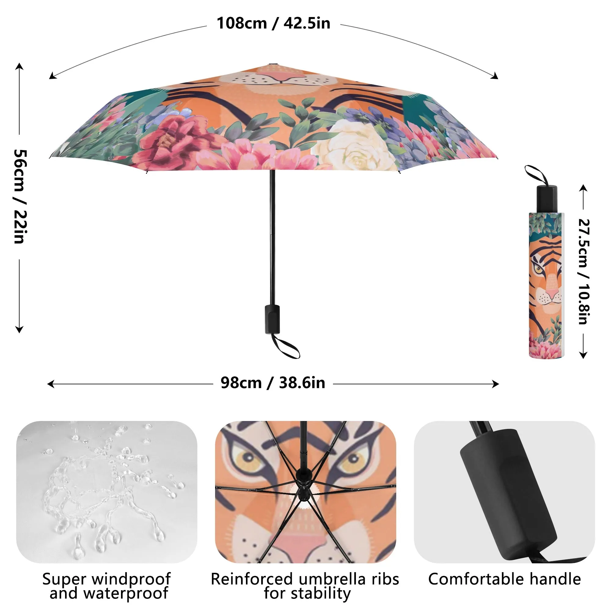 Lightweight Manual Folding Umbrella Printing Outside