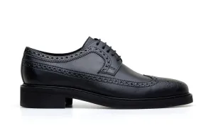 'Longwing' classic brogue in high-quality vegan leather by Brave Gentleman - black