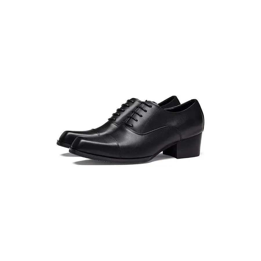 LuxeSquare Leather Oxford Dress Shoes