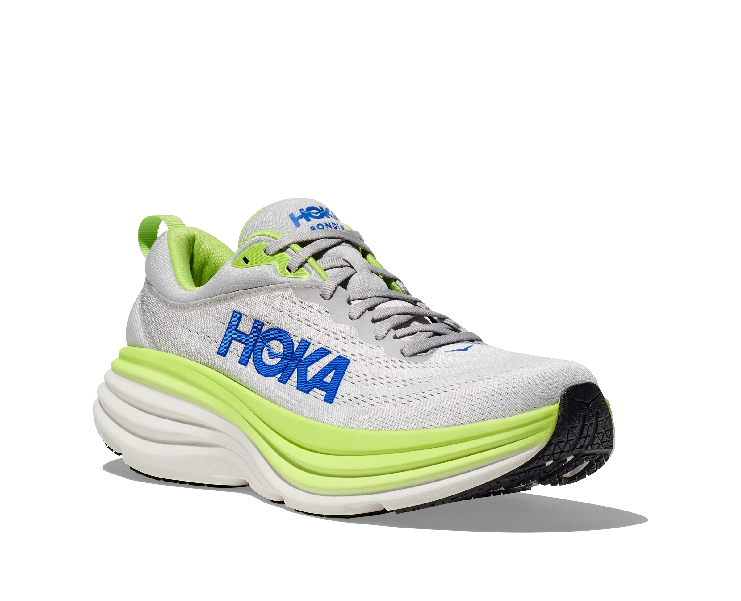 Men's Hoka Bondi 8 Color: Stardust/ Lettuce (WIDE WIDTH)