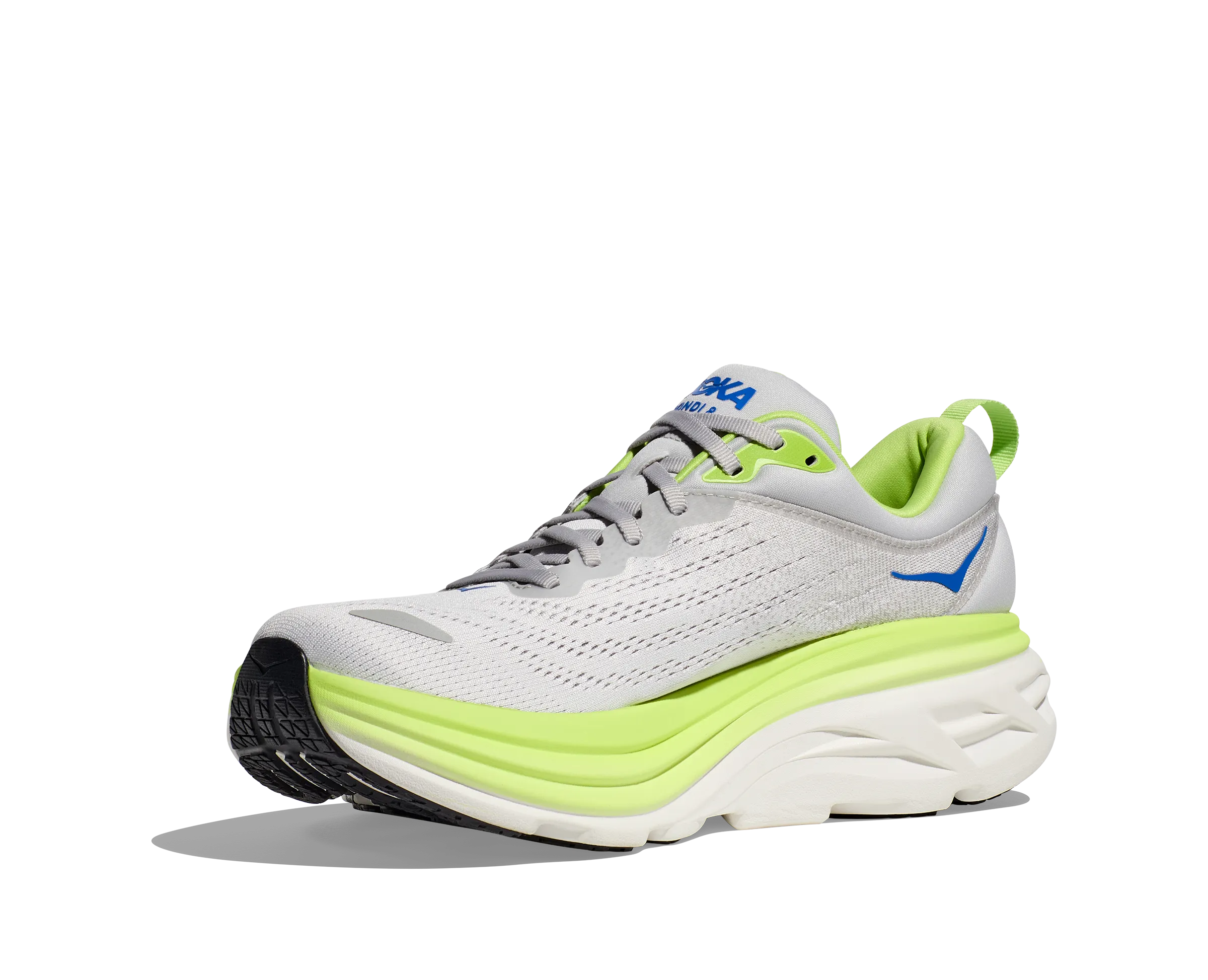 Men's Hoka Bondi 8 Color: Stardust/ Lettuce (WIDE WIDTH)