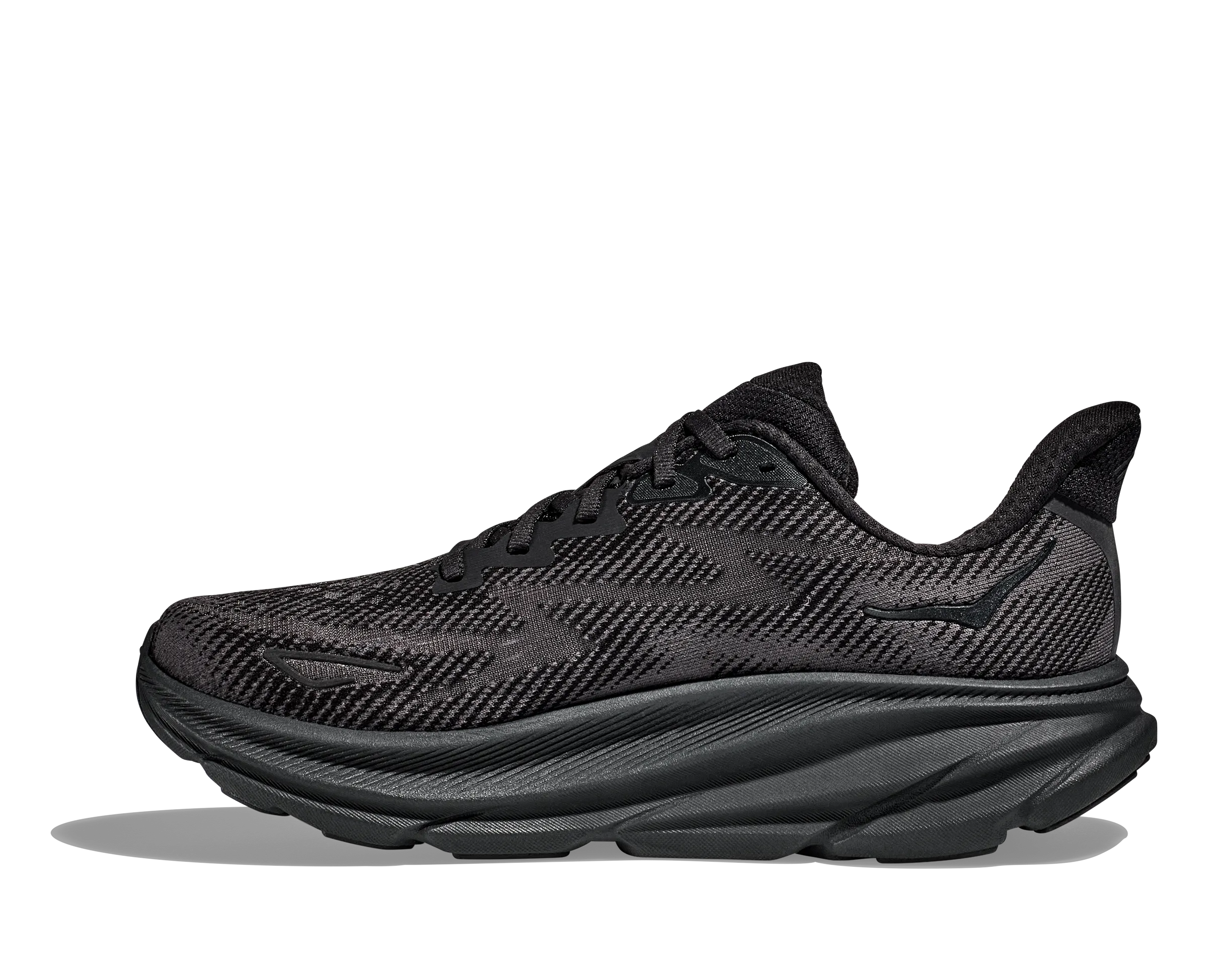 Men's Hoka Clifton 9 Color: Black/Black